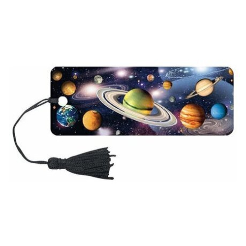 Закладка для книг 3D, BRAUBERG, объемная, "Вселенная", с декоративным шнурком-завязкой, 125757