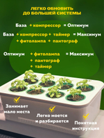 Система выращивания АГРОЛО Оптимальная c аэратором, Настольная садовая ферма, Гидропоника