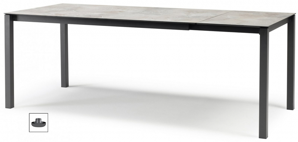 Стол ламинированный раздвижной Scab Design Pranzo Extendable, антрацит, каменный