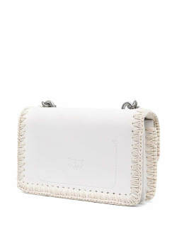 MINI LOVE BAG ICON STITCHED BUBBLES - white