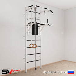 Шведская стенка Sv Sport усиленная 674 (Турник стандарт/Брусья/Канат/Кольца)