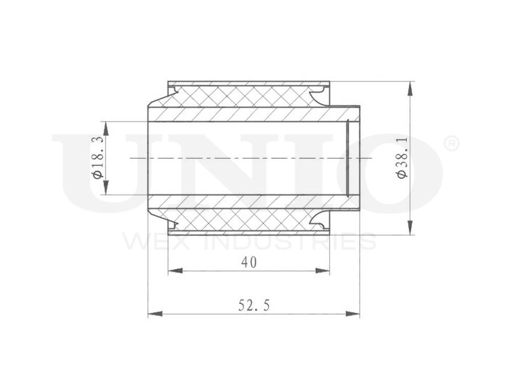 Сайлентблок передний переднего нижнего рычага UNIO RMP-20362