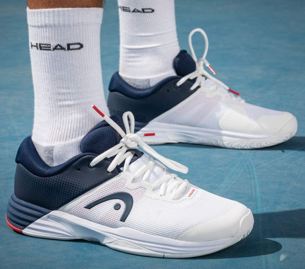 Мужские кроссовки теннисные Head Revolt Evo 2.0 - white/dark blue