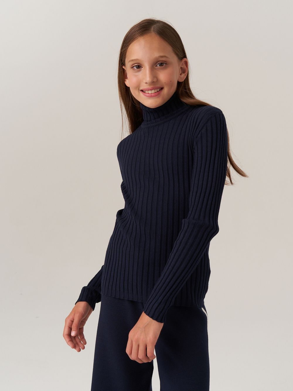 Джемпер водолазка для девочки AT274 синий