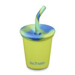 Детский стакан одностенный Klean Kanteen Kid Cup Straw Lid 10oz (296 мл) Juicy Pear с трубочкой