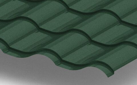 Металлочерепица Монтерроса VikingMP-Е 0.5мм 6005-Зеленый мох