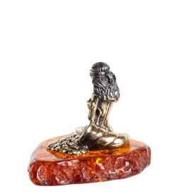 Народные промыслы AM-1353 Фигурка «Фортуна» (латунь, янтарь)