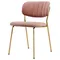 Стул Eirill, розовый велюр с золотыми ножками