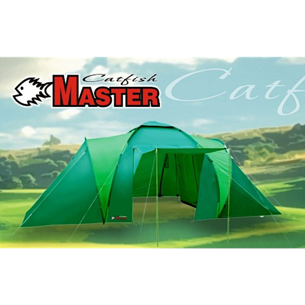 Палатка Catfishmaster H1020 6 мест  11.6кг 220x470x200см 1600мм внутри 210x160x170см x 2 комнаты