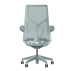 Кресло Herman Miller Cosm, высокая спинка, цвет Glacier, подлокотники «лепестки» (Leaf)