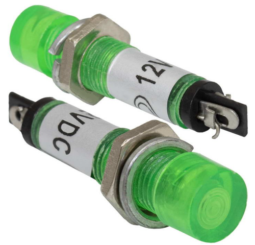 Индикатор светодиодный в корпусе L-814-G, 12 В, зелёный