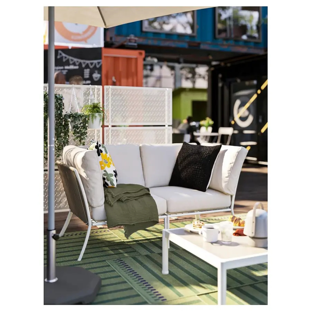 Журнальный столик, садовый - IKEA SEGERÖN/SEGERON, белый/бежевый, 73x73х30см, СЕГЕРОН ИКЕА