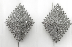 Ювелирные серьги из серебра 925 пробы с фианитами