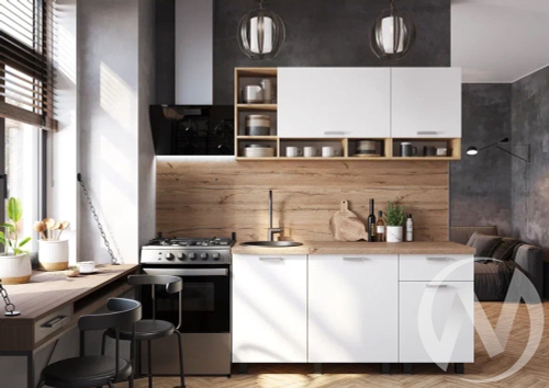 Кухня Вика 1;6 (крафт/белый)