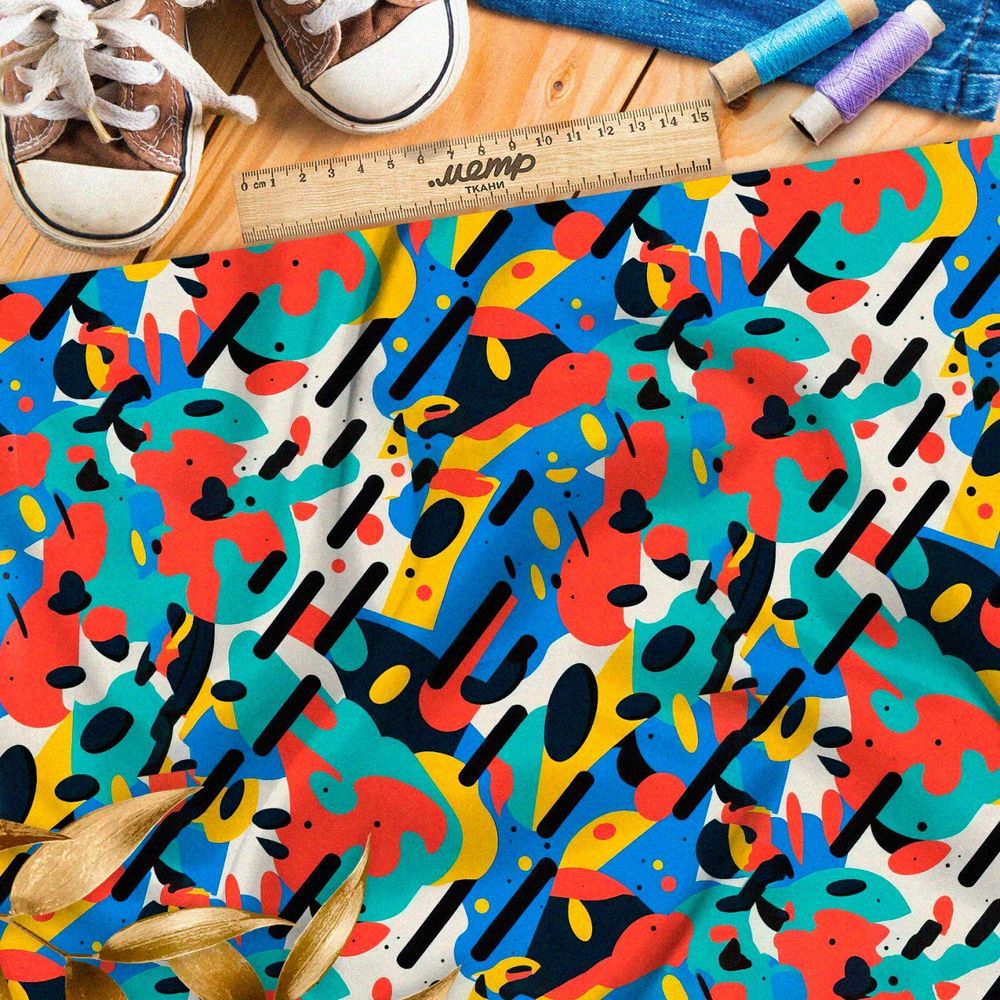 Ткань премиум сатин кристальные взгляды