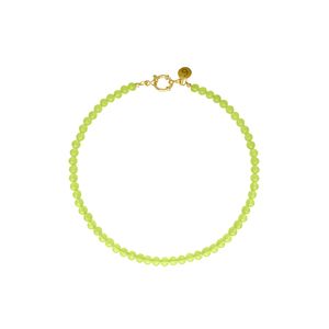 Колье из бусин камня ( lime aventurine )