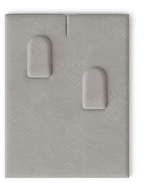 Вкладыш 08/наклонный/для 2 колец/2 вертикальных язычка/прорезь для нитки