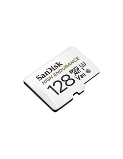 Карта памяти Micro SecureDigital 128GB SanDisk microSDXC Class 10 UHS-I U3 V30 Max Endurance Video Monitoring (SD адаптер) (SDSQQVR-128G-GN6IA)