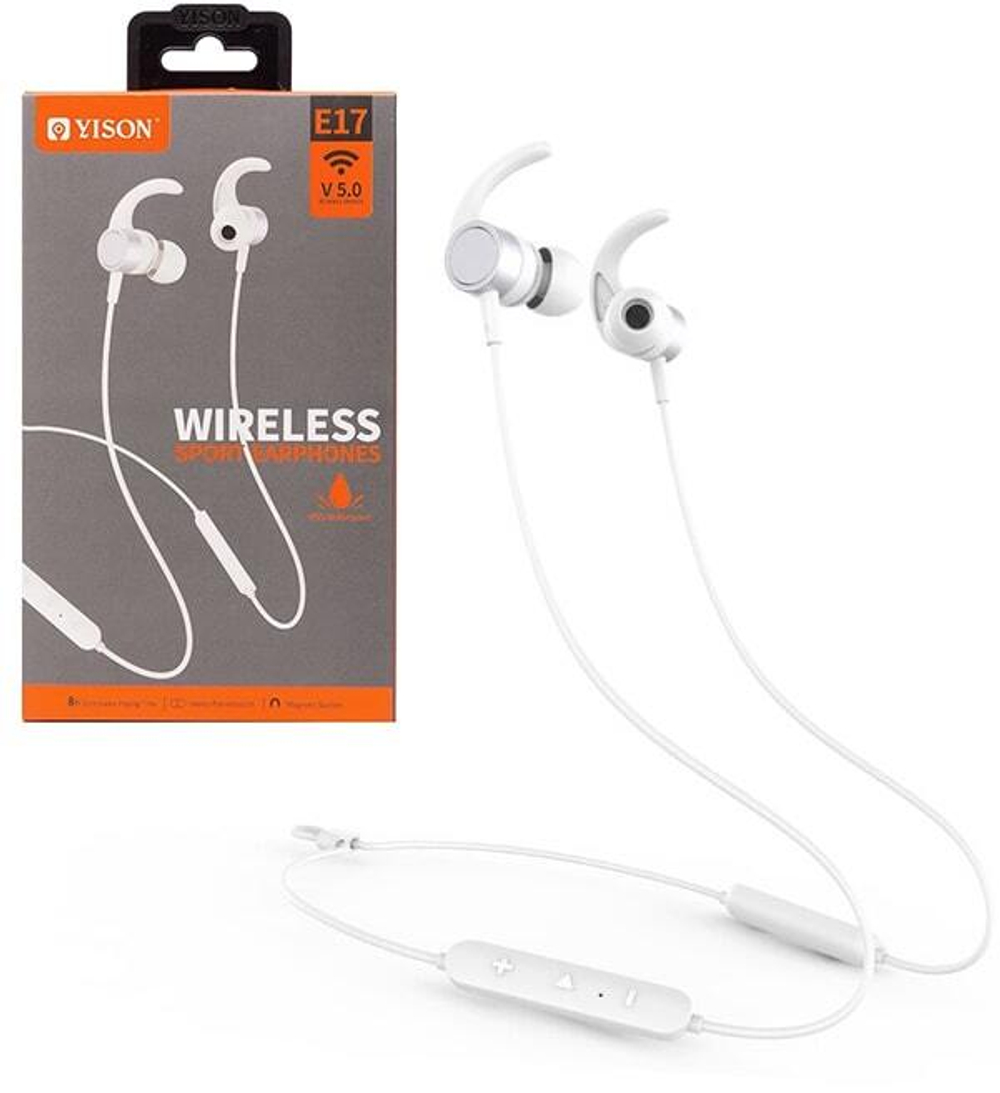 Спортивные наушники Bluetooth YISON E17 (белый)