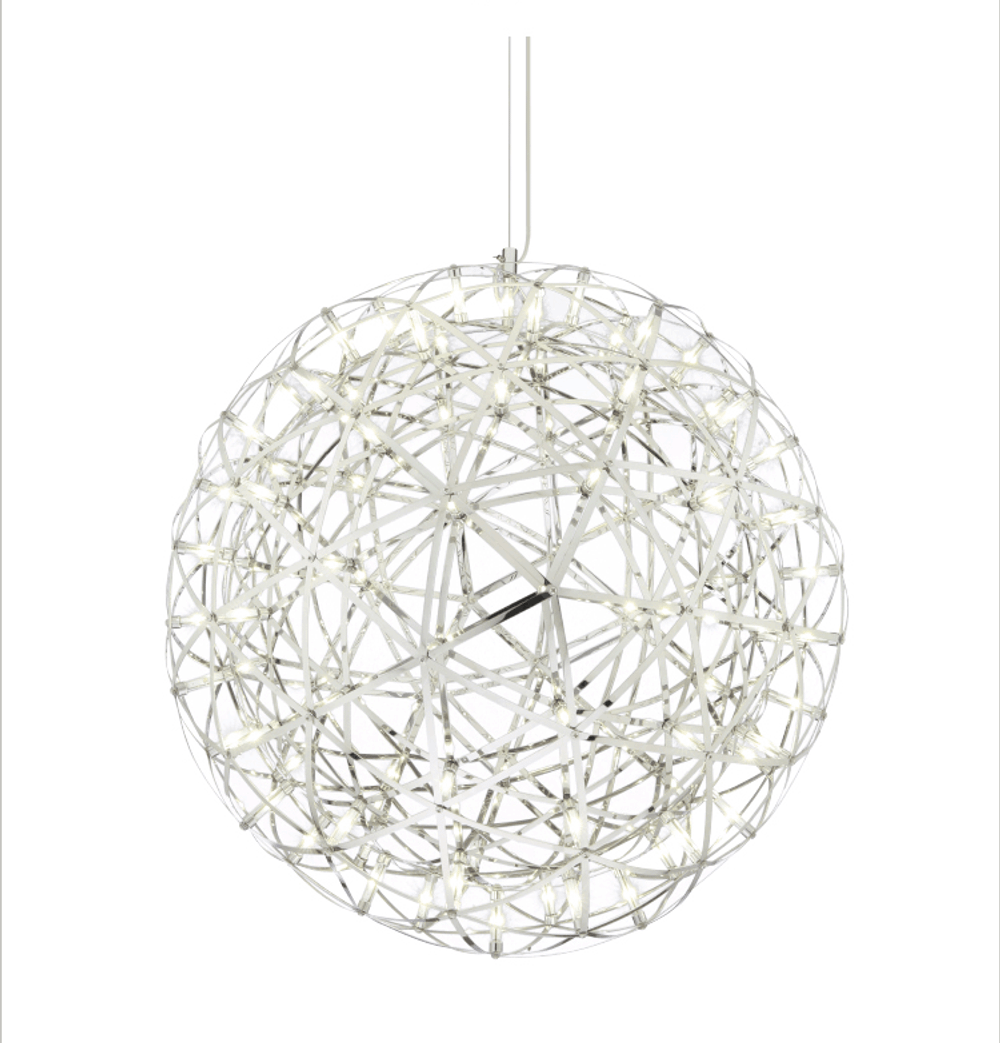 Pendant design lamp Raimond by Moooi (Silver,  D 100 cm)