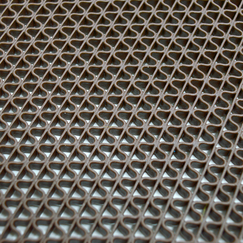 Коврик 50*80см противоскользящий, ПВХ S-mat Zig Zag, коричневый