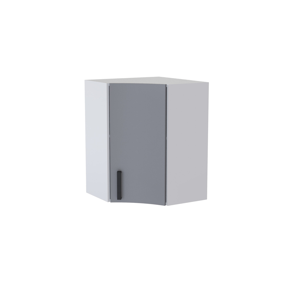 Берн Угловой навесной радиусный шкаф с посудосушителем 550х550 УСР