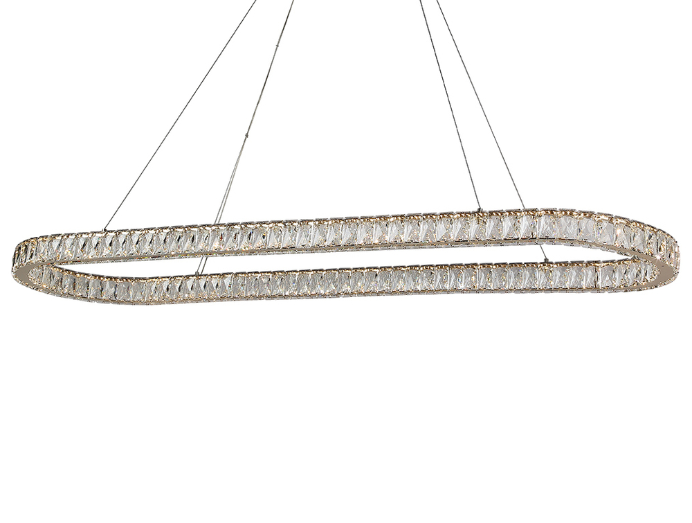 Подвесная светодиодная люстра Newport KRISTA 8580/140 C oval gold, М0071383