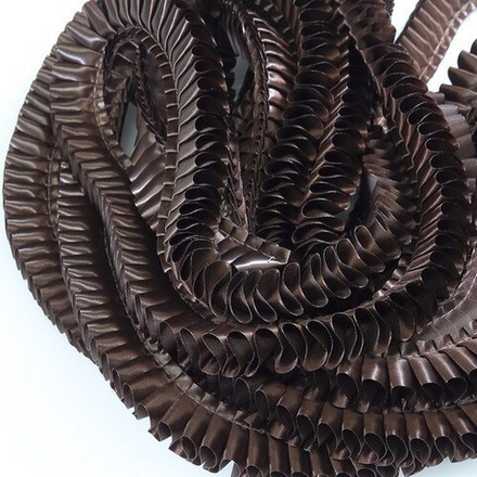 Лента плиссированная для наградных розеток. Цвет КОРИЧНЕВЫЙ. Код цвета 13.