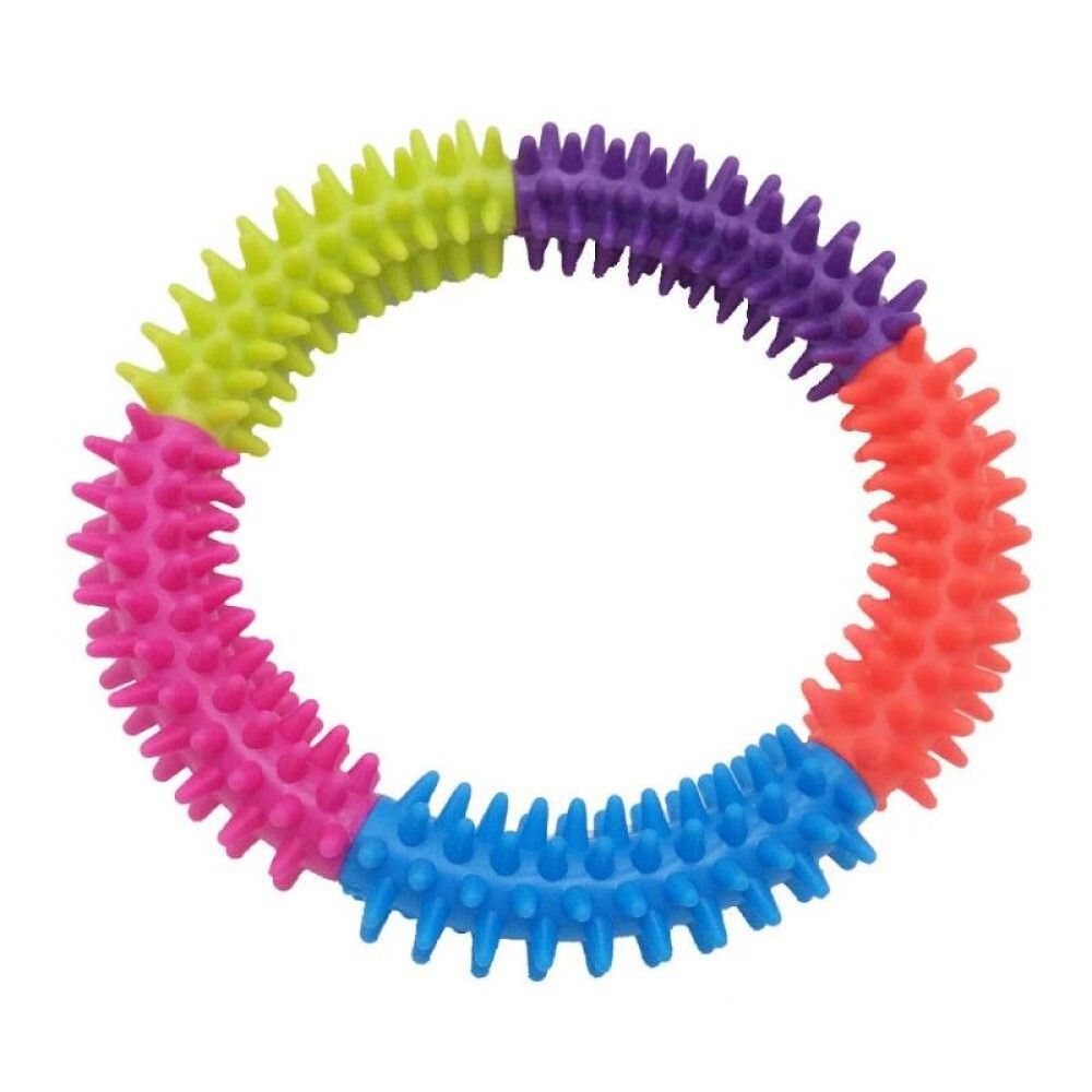 Игрушка &quot;Кольцо с шипами&quot; разноцветное 15,3 см - для собак (Homepet Tpr)