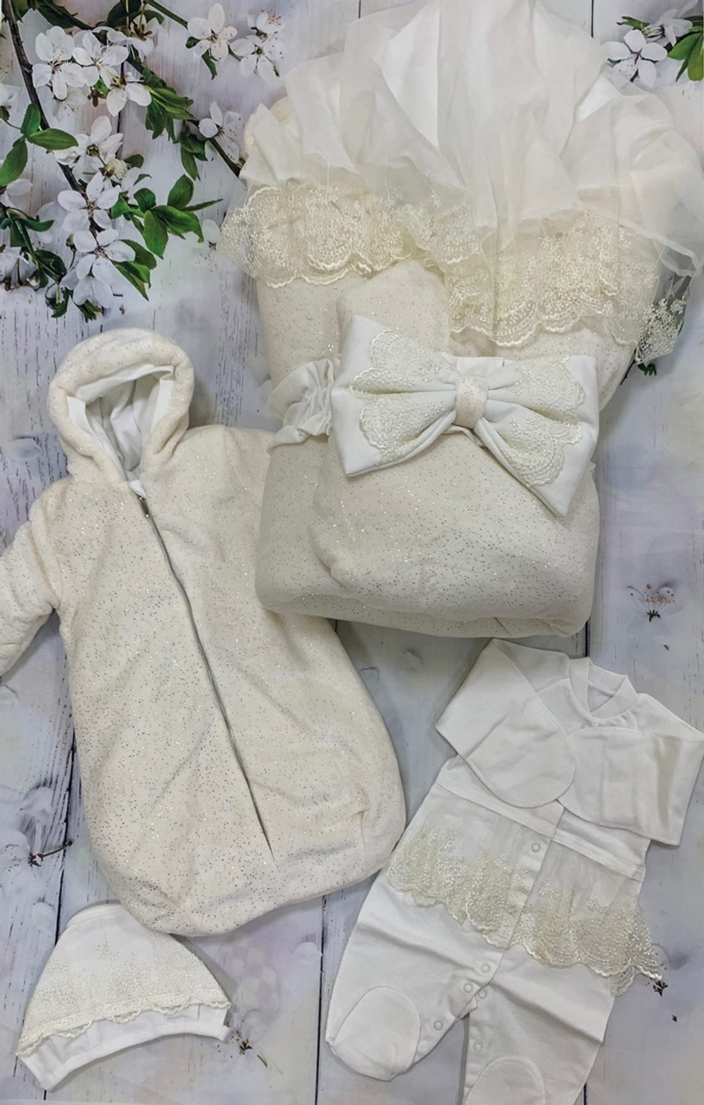 Комплект на выписку зима "Наследница" (Цвет: Белый)