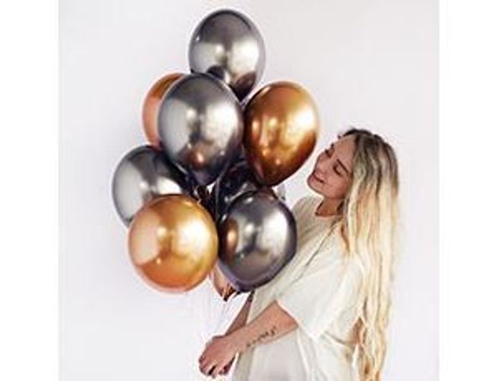 Шар (14"/36 см) Хром Glossy Copper 607   12 штук