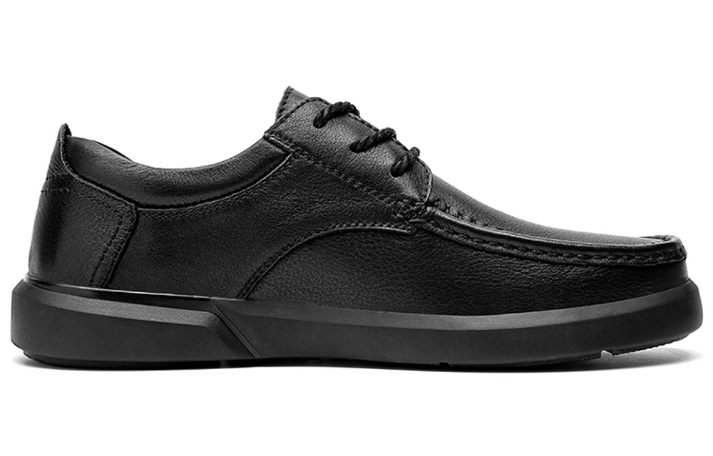 Jeep Casual Leather Shoes Men"s Low top Black