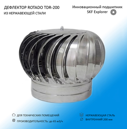 Дефлектор D200 ROTADO из нержавеющей стали