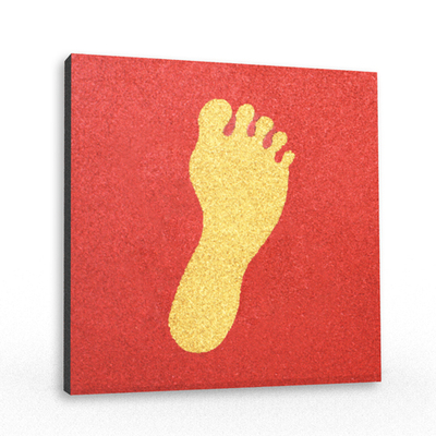 Резиновая плитка с рисунком След ноги 500х500x40 мм тротуарная