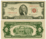 Банкнота США 2 доллара 1953B A 68510414 A. F