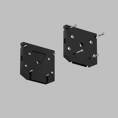 TR2017-BK Торцевая заглушка трека SLOTT, черная, алюминий