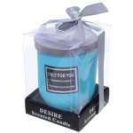Свеча «Only For You-Roshel» 7*8см в подсвечнике, в подарочной коробке, цвет голубой X014