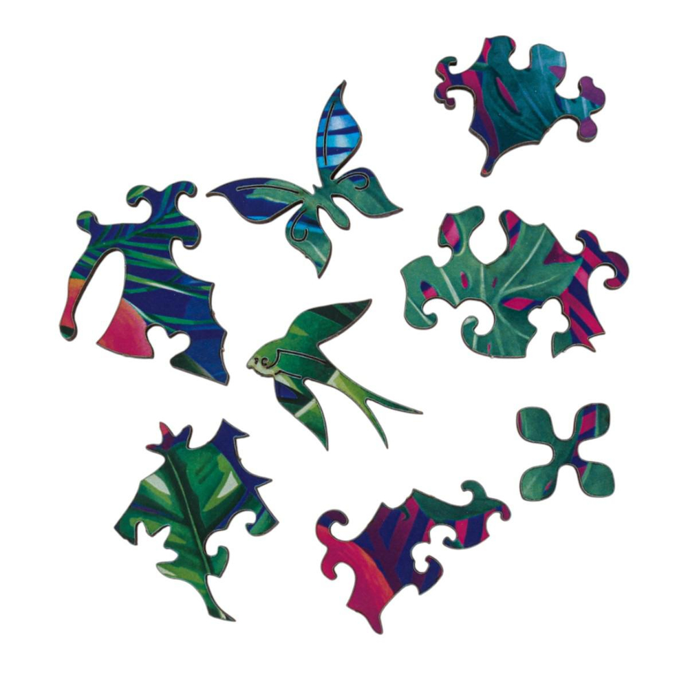 Пазл деревянный фигурный 120 дет. "Райские тропики", круглый (Puzzle Time)