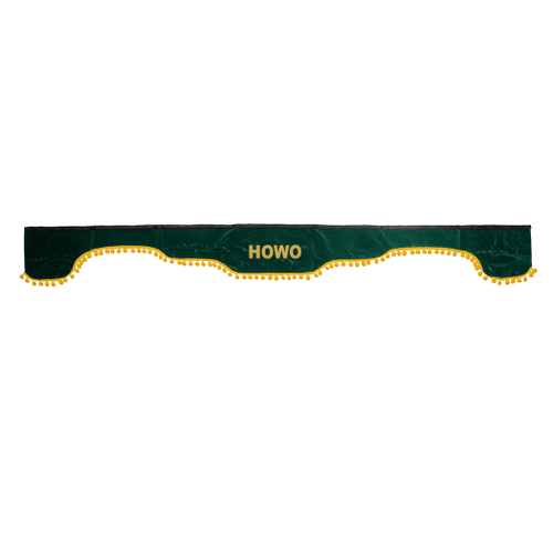 Ламбрекен HOWO (флок, зеленый, желтые шарики) 230см