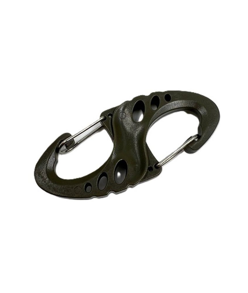 Карабин тактический двухсторонний S (пластик, металл) 7 см