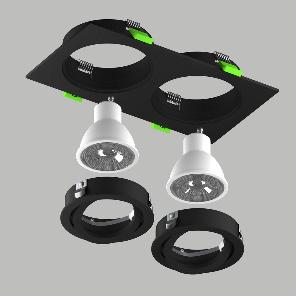 011626 Светильник SINGO BASE Quad X2 MR16 ЧЕРНЫЙ