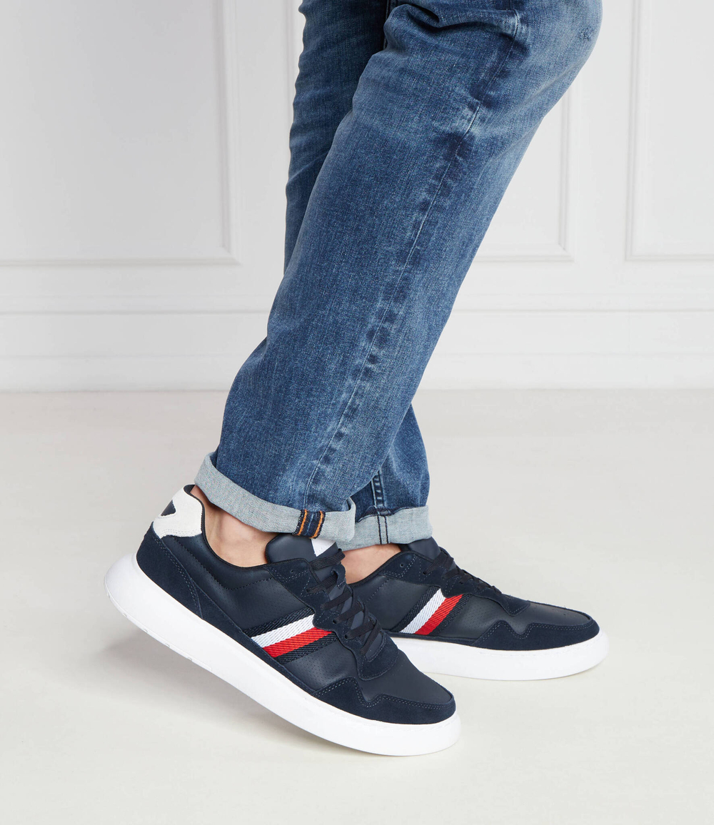 Кожаные кроссовки Tommy Hilfiger - темно-синий(FM0FM04889)