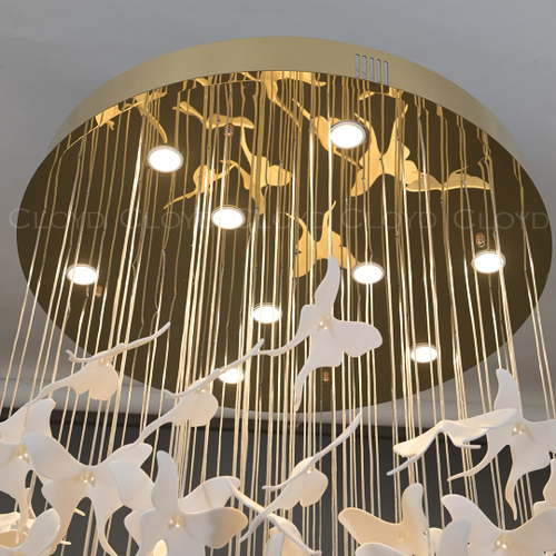 Люстра Cloyd TROPICA C9 / выс. 120 см - керамика - золото (арт.11332)