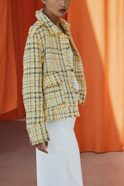 ZARA ТКАНЕВАЯ КУРТКА В КЛЕТКУ — ZW COLLECTION, ЖЕЛТЫЙ