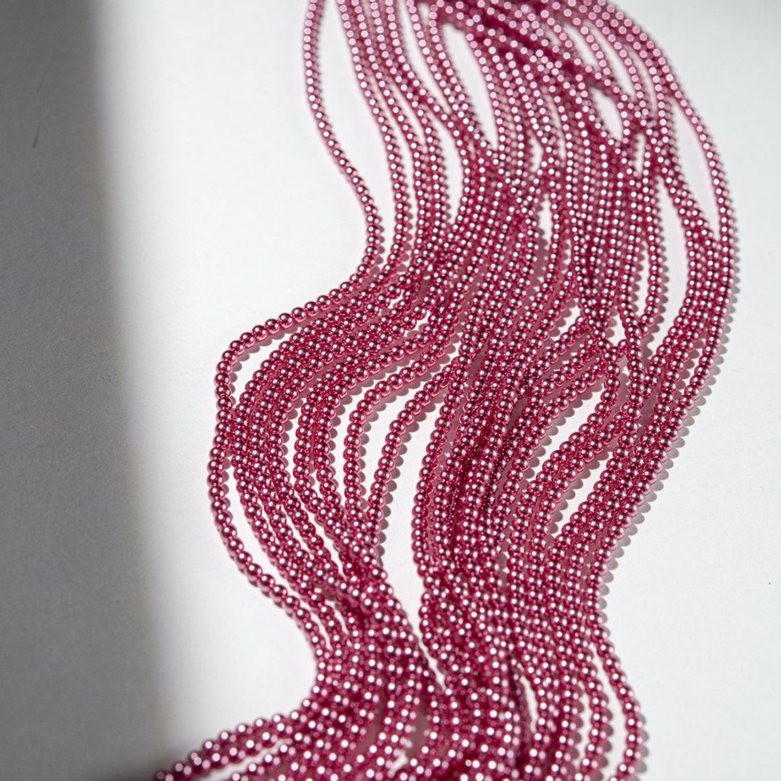 Хрустальный жемчуг, оттенок "Metalic Pink", шар 3,1мм, улучшенное покрытие