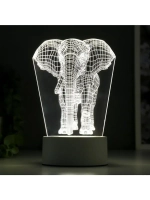 Светильник «Слон» LED белый от сети 9.5×12.5×19 см RISALUX