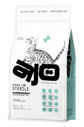 AJO Sterilised Индейка с Уткой 1,5кг.