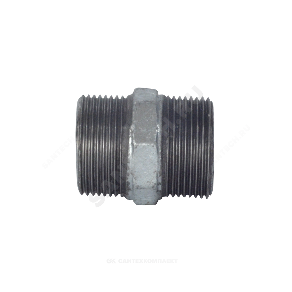 Ниппель прямой чугун оц Ду 20 (3/4") НР Fittex PLUS