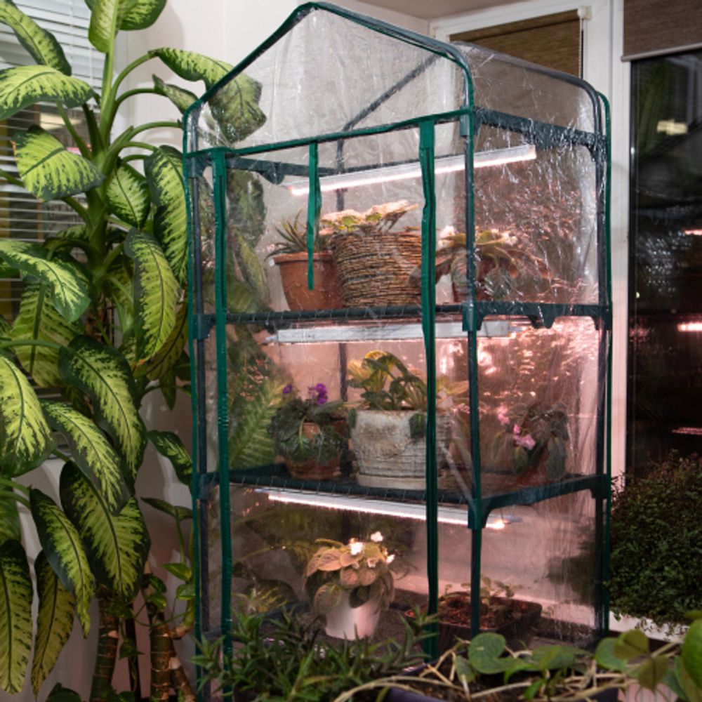 Теплица GREEN APPLE GA-House-5 со светильниками в комплекте 5 ярусов 1930х690х490 мм | Теплица