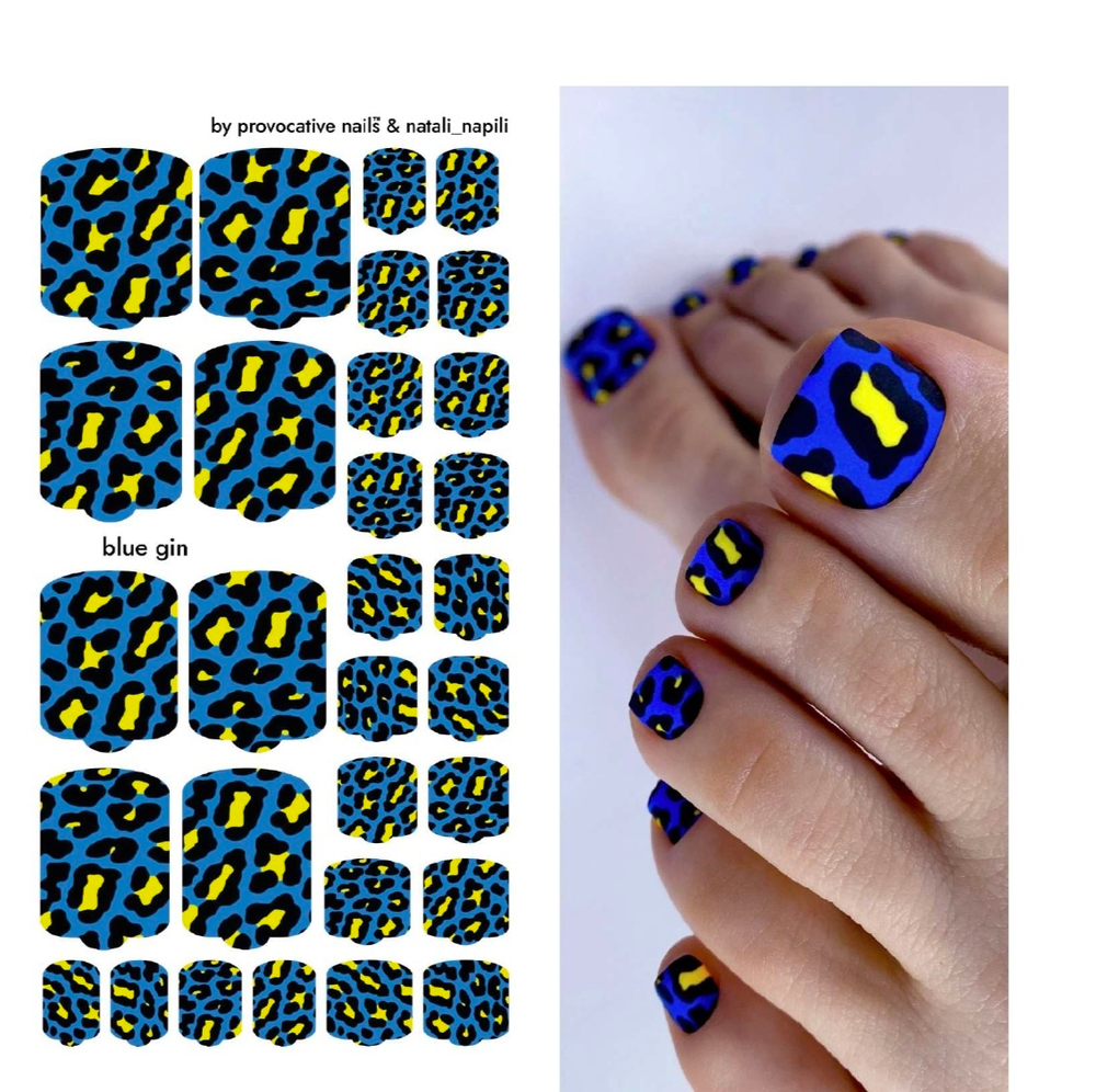 Плёнки для педикюра by provocative nails blue gin